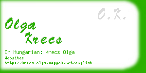 olga krecs business card